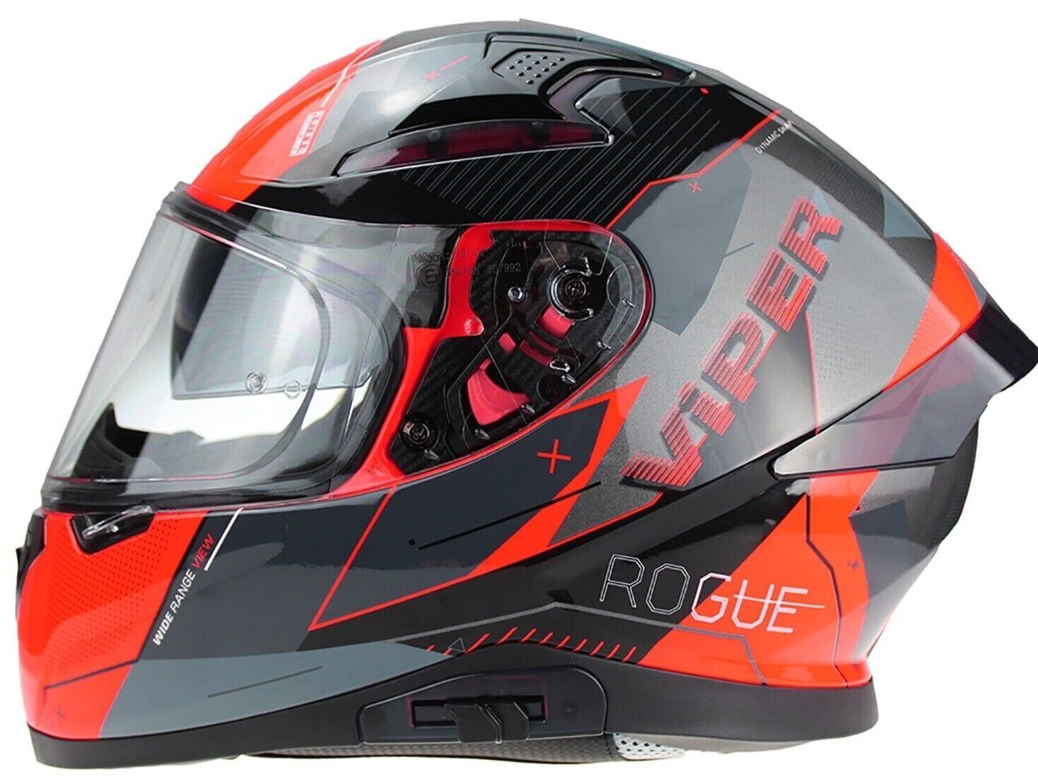 Viper RSV95 Rogue Shiny Full Face Motorcycle Helmet