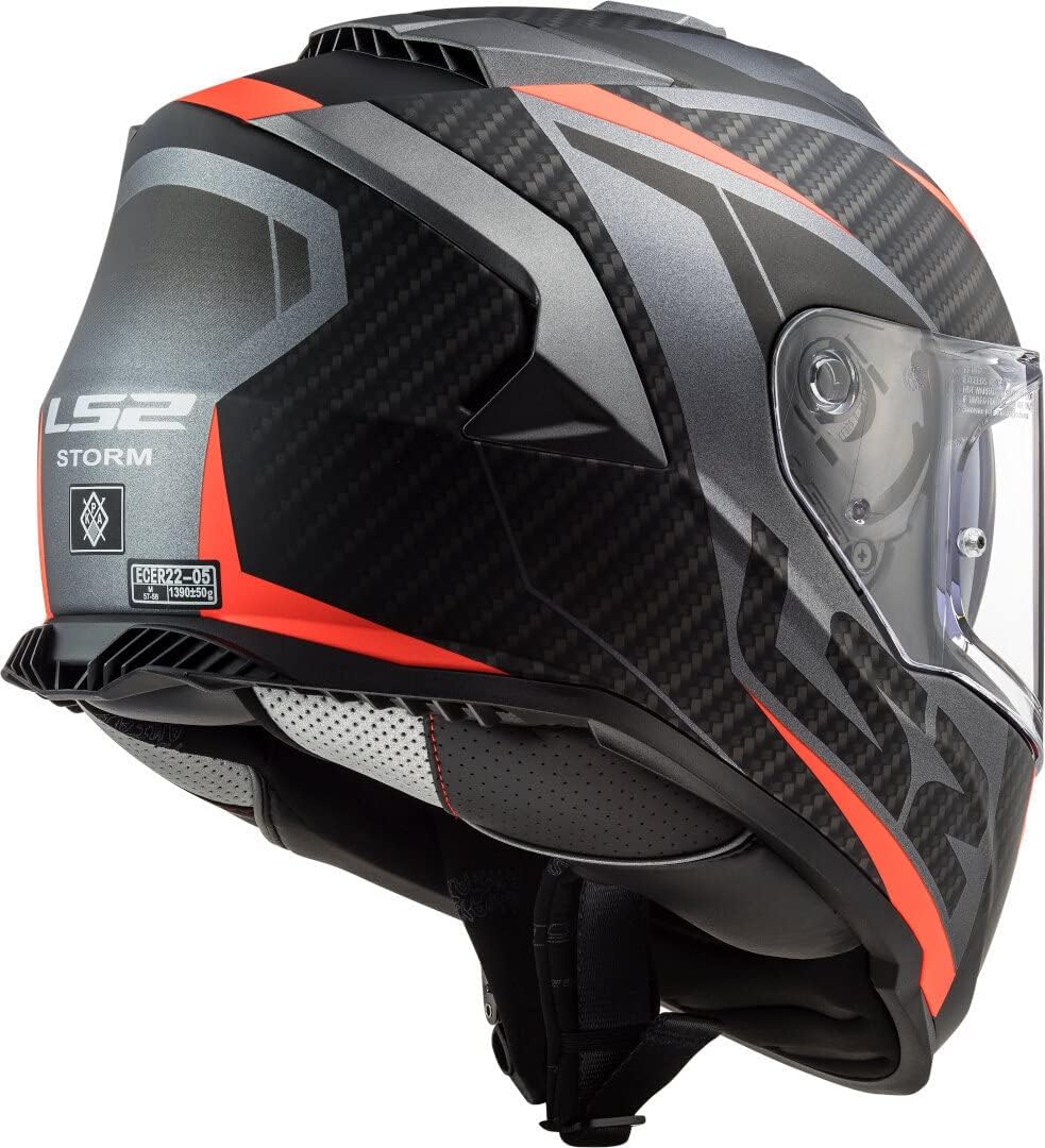 LS2 FF800 STORM FULL FACE HELMETS II RACER M.TITANIUM ORANGE-06 