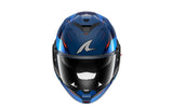 SHARK OXO MEKARIUM Motorcycle Helmet Blue Chrome Orange