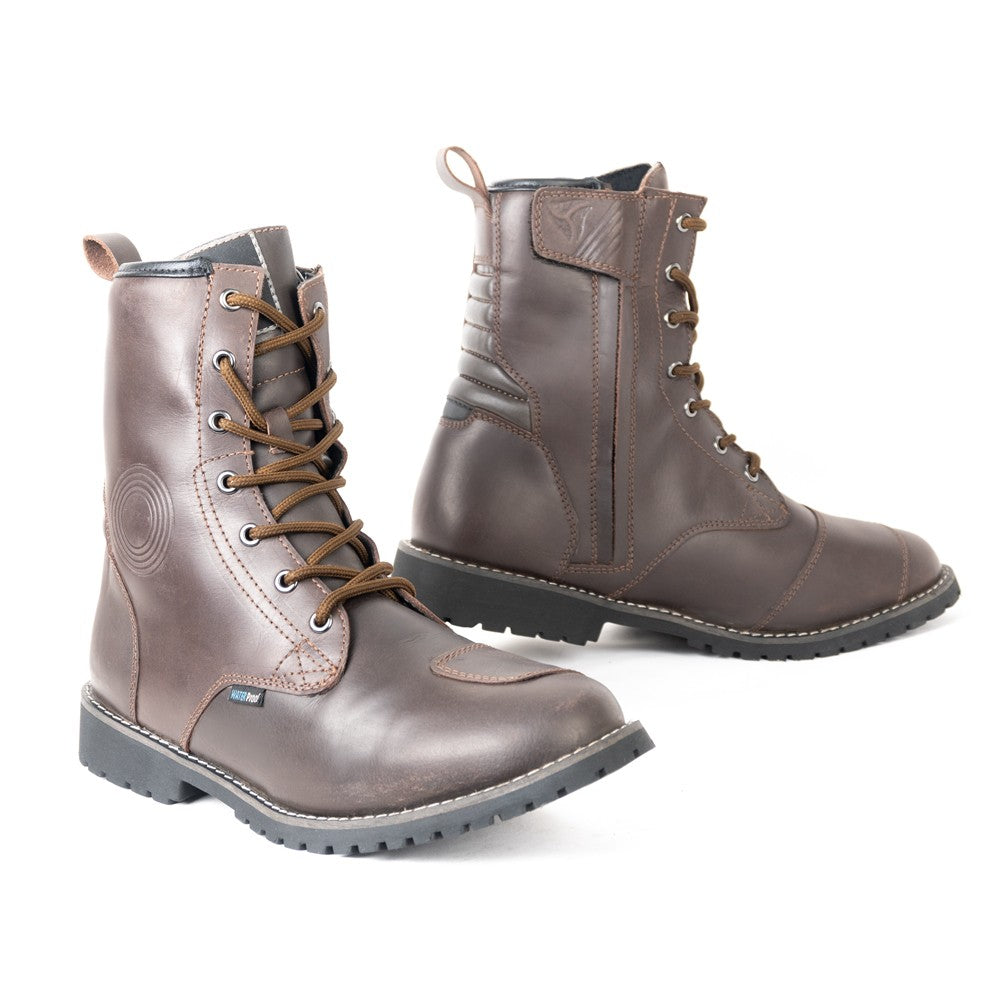  R-TECH - Moteq WP Man Brown Leather Boots - SECURTEX MOTOR SL (t/a MaximoMoto)