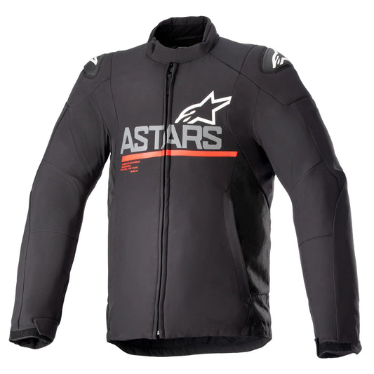 Alpinestars SMX Waterproof Jacket Black Dark Grey Bright Red - front pic