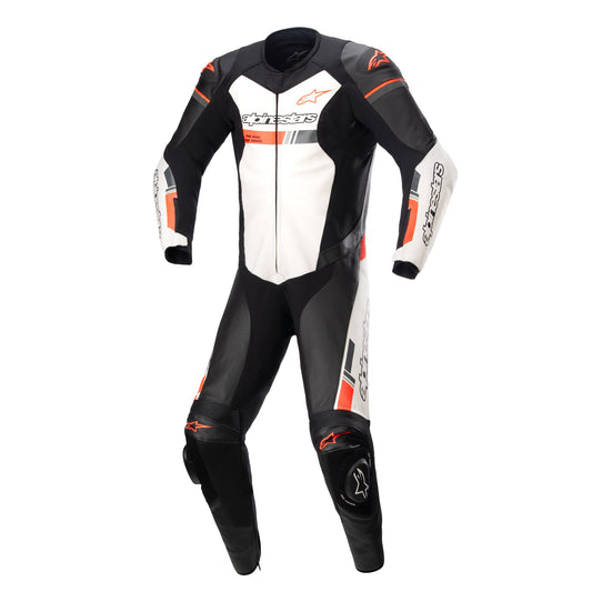 Alpinestars GP Force Chaser Leather Suit 1 PC Black/White/Red Fluo images