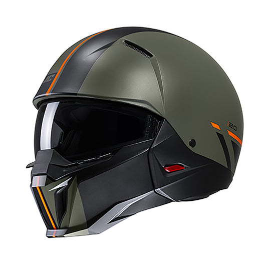 HJC I20 Batol MC4SF Green Open Face Motorbike Helmet 