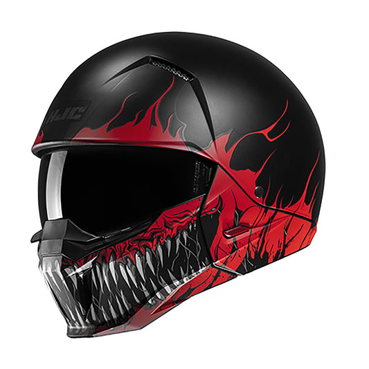 HJC I20 Scraw MC1SF Red Black Open Face Motorbike Helmet 
