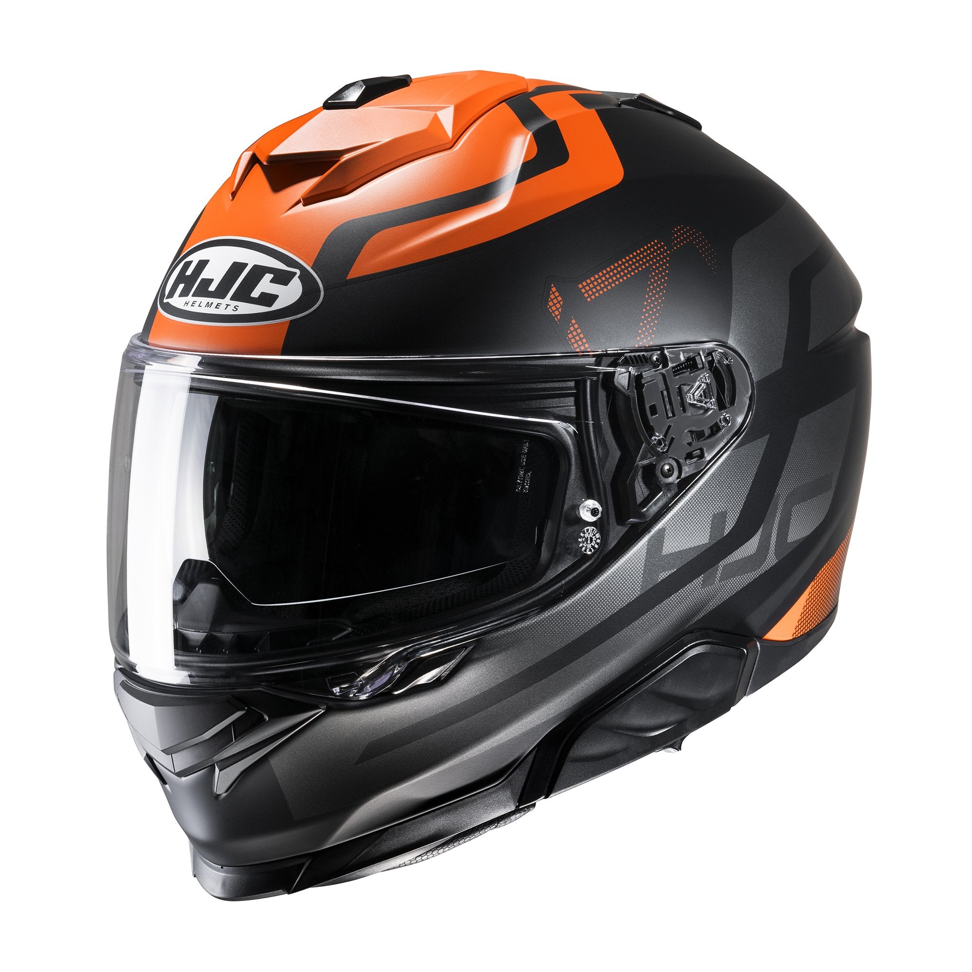 HJC I71 Enta MC7SF Orange Full Face Motorcycle Helmet front - MaximomotoUK