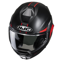HJC I100 Beis MC1SF Red Flip Up Motorbike Helmet - MaximomotoUK