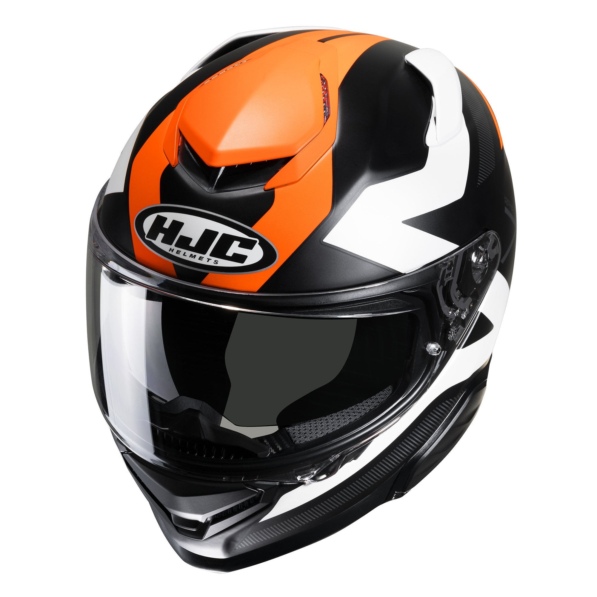 HJC RPHA 71 Pinna MC7SF Motorbike Rider On Road Full face helmet Orange top view