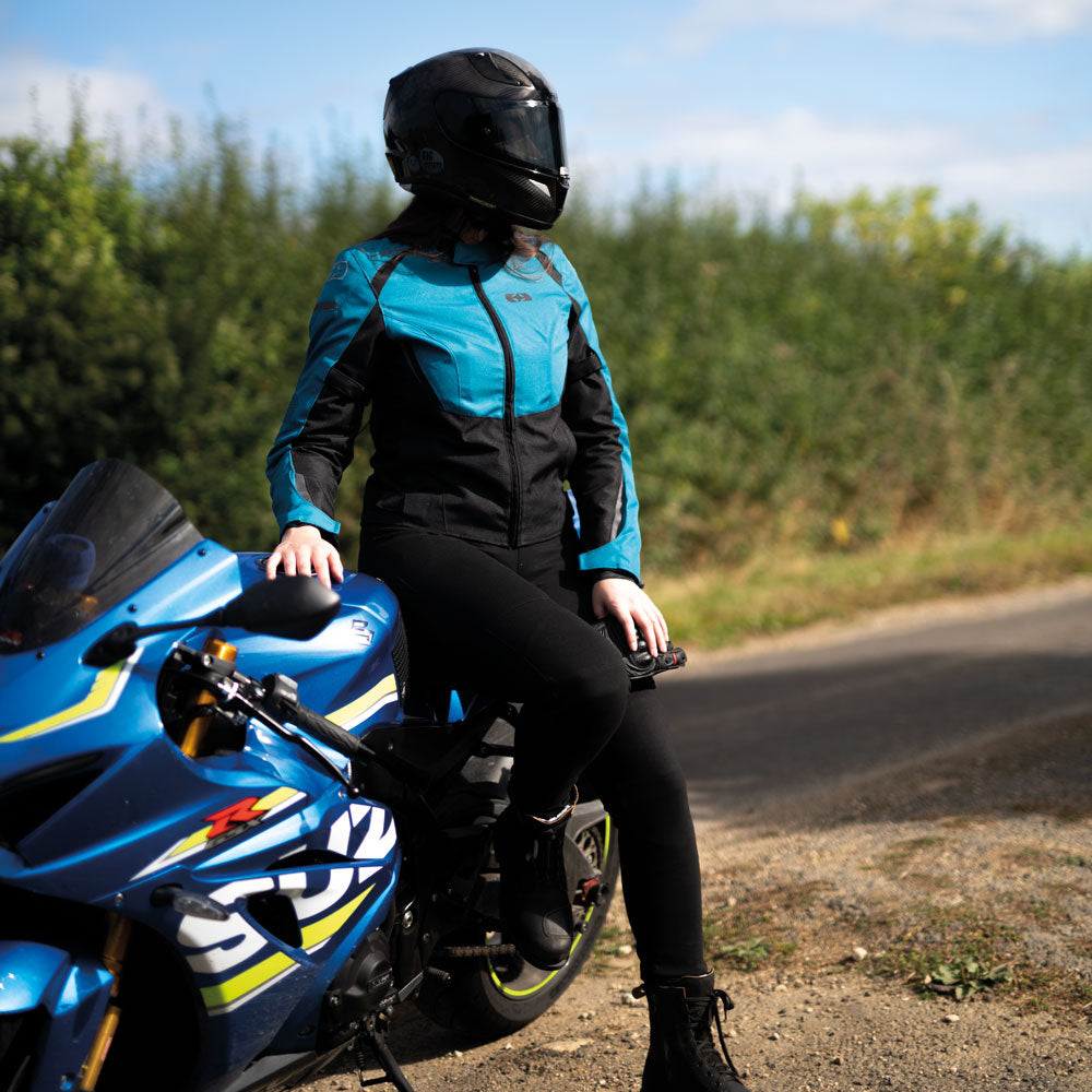 Oxford Iota 1.0 Teal Stylish & Protective Women's Riding Gear jacket 