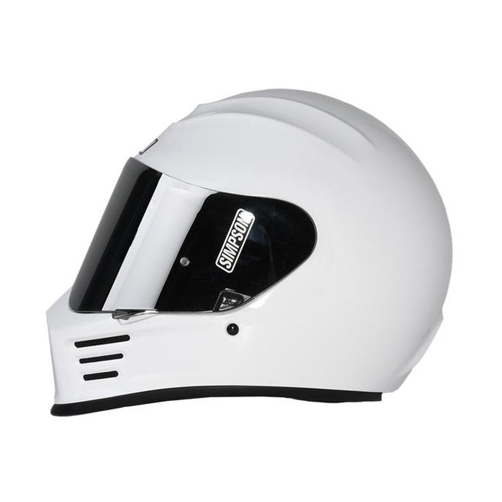 Simpson Speed Solid White Lightweight Full Face Motorcycle Helmet 