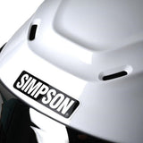 Simpson Speed Solid White Lightweight Full Face Motorcycle Helmet 