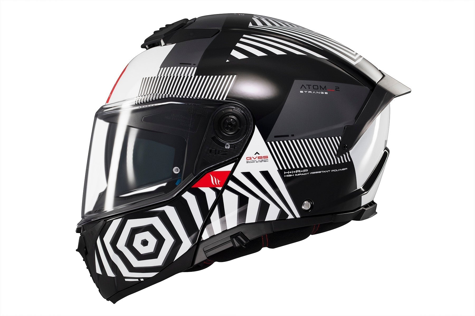 MT Atom 2 Strange B2 con parte delantera abatible   brillante Casco de motocicleta
