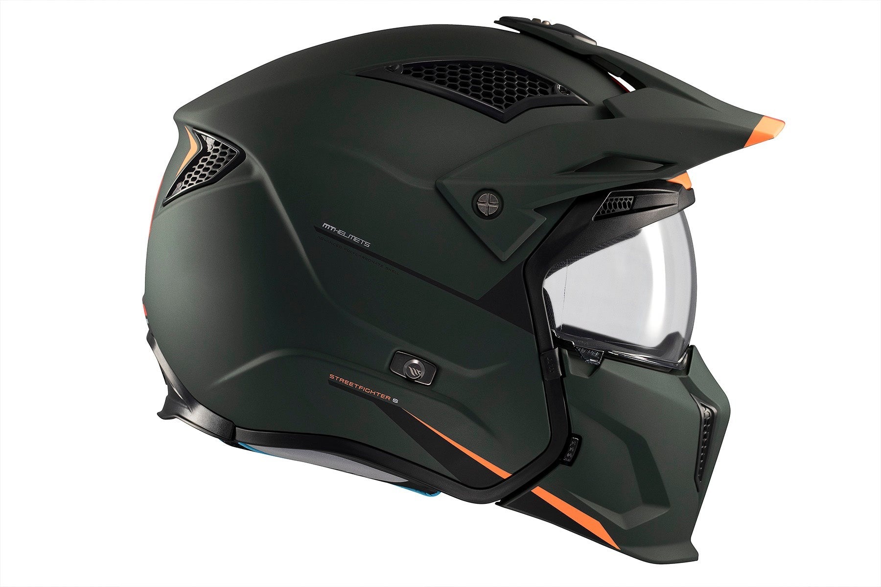 MT Streetfighter S SV Solid A6 Road Crash Modular Motorcycle Helmet