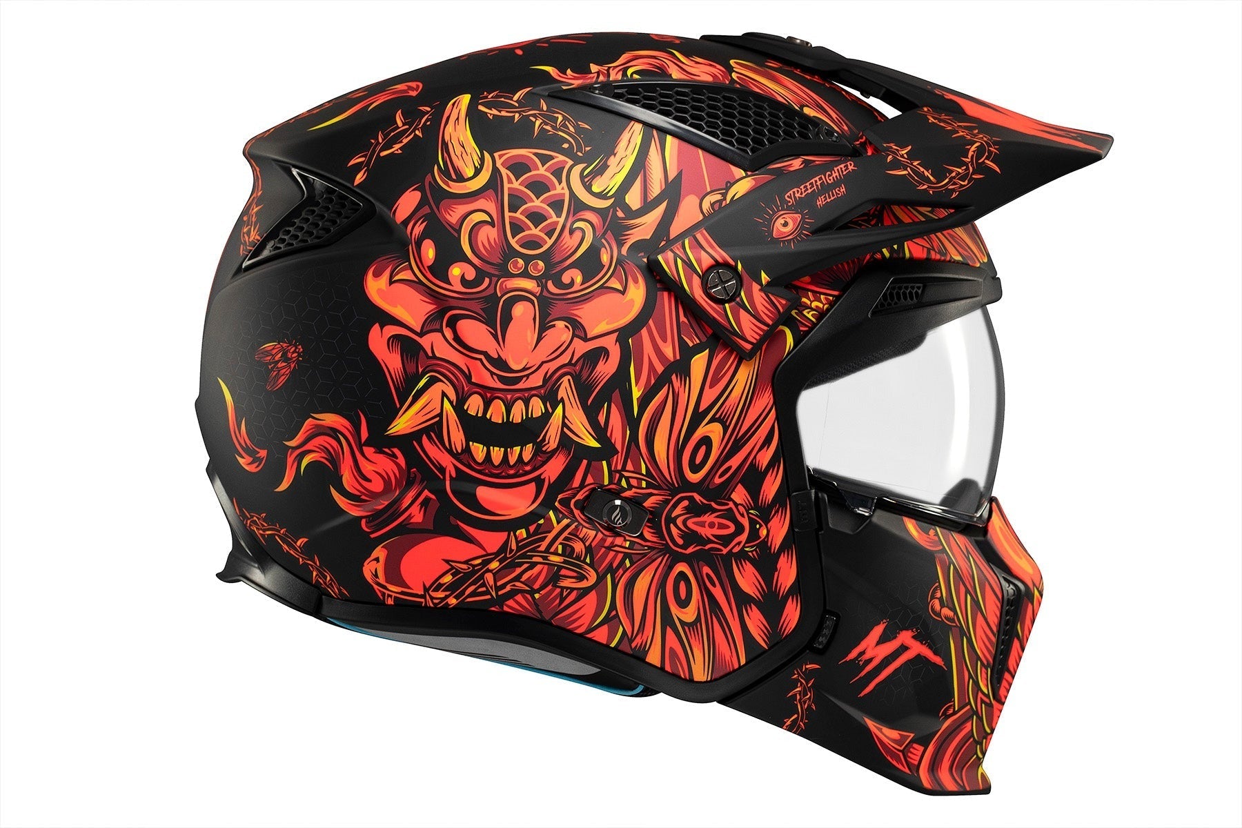  MT Streetfighter S SV Hellish B5 Matte Modular Motorcycle Helmet