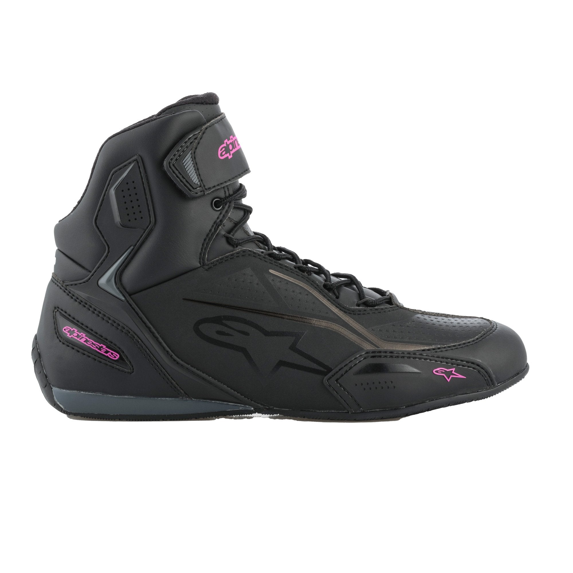 Alpinestars Stella Faster-3 Motorcycle Racing Shoes Black Fuchsia images