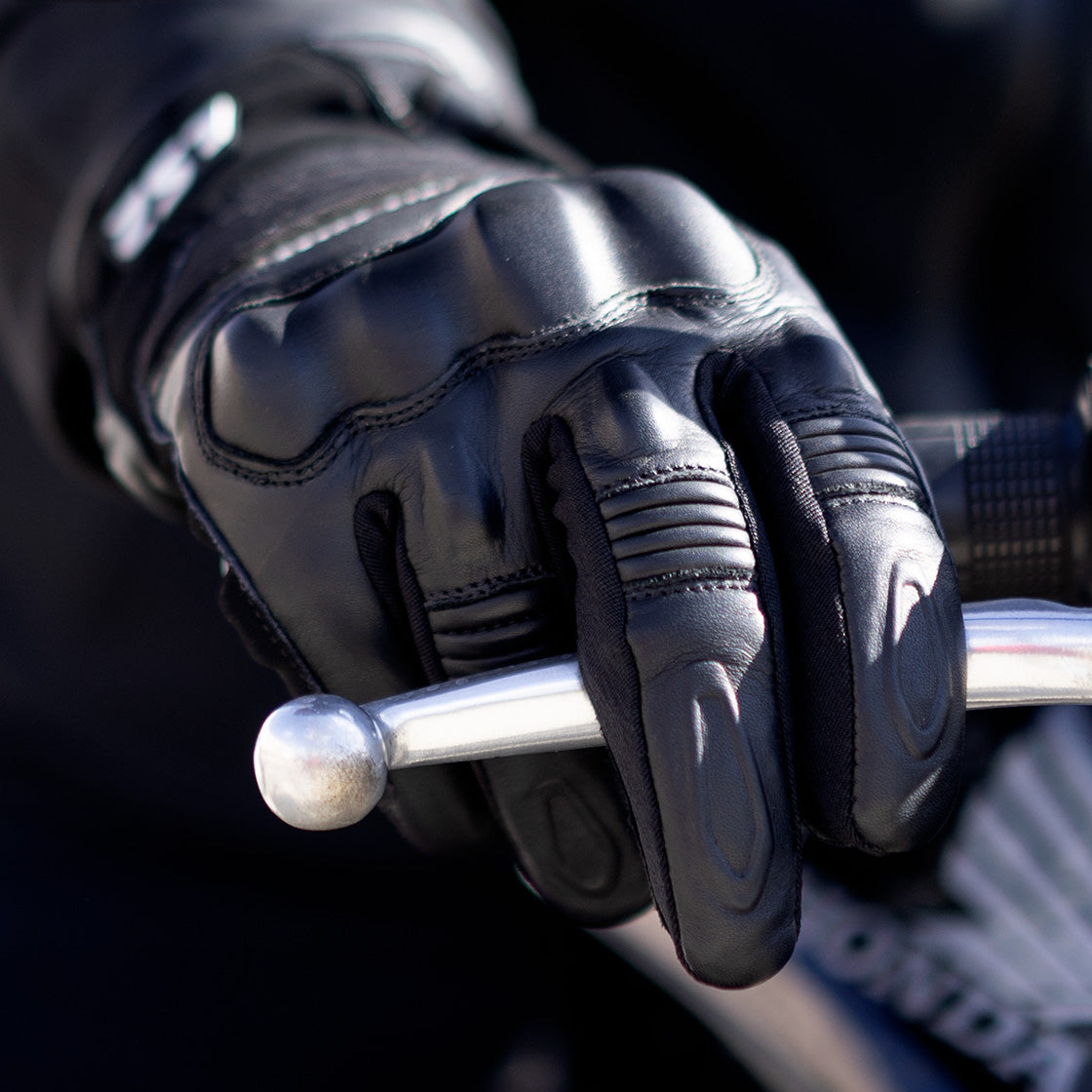 LS2 OCTANE MAN MOTORBIKE WATERPROOF LEATHER GLOVES BLACK