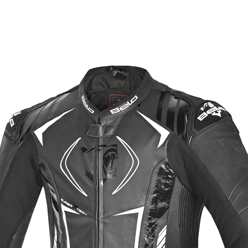 Bela Aragone 1 Pc Air-pro Motorcycle Racing Leather Suit Black White