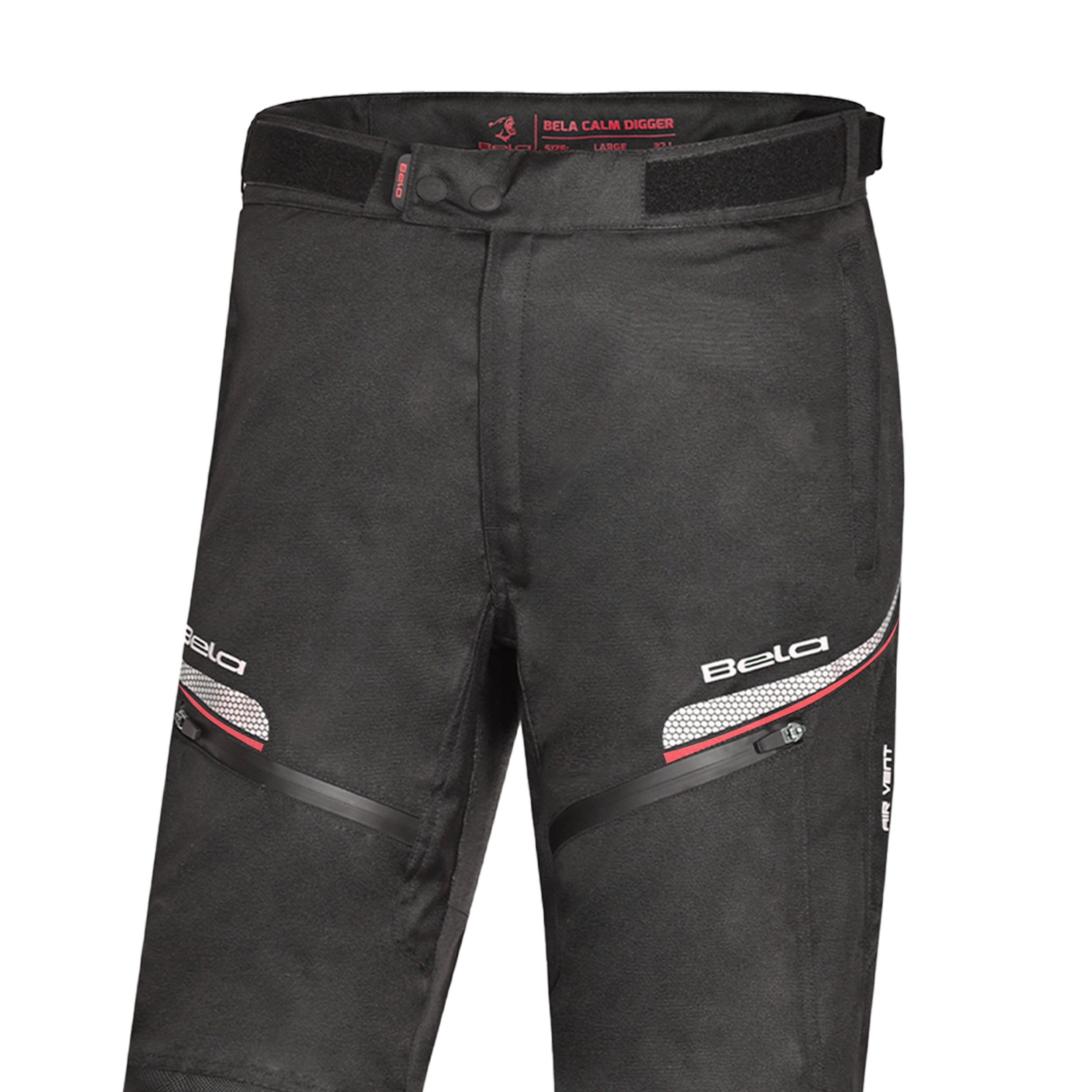 BELA CALM DIGGER MEN MOTORCYCLE TEXTILE PANT BLACK RED 34L