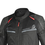 BELA Onsaker Motorcycle Textile Jacket - Black Red images