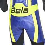 Bela X race - 1 PC Racing leather suit - blue yellow black - MaximomotoUK