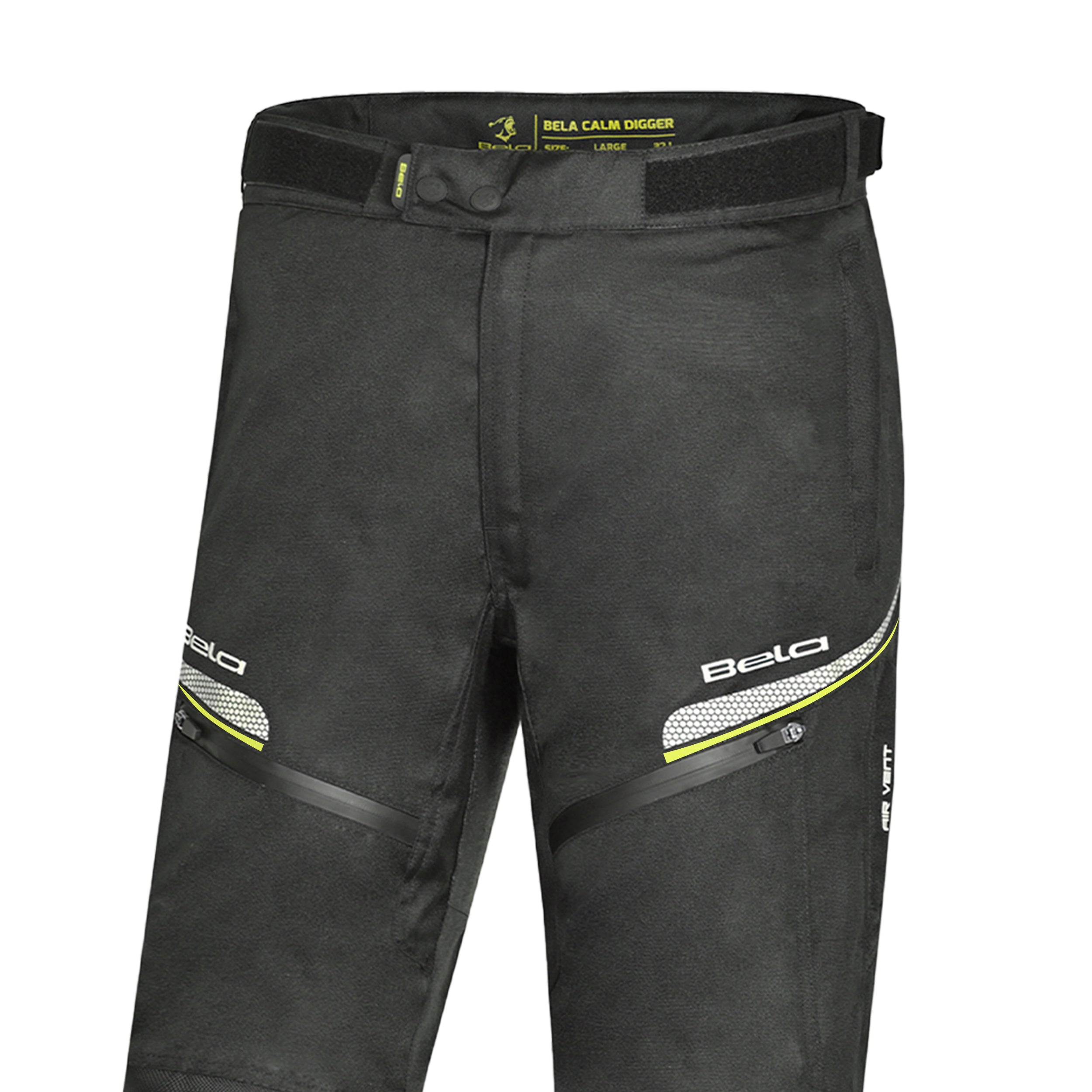 BELA CALM DIGGER MEN MOTORCYCLE TEXTILE PANT BLACK YELLOW FLURO 34L