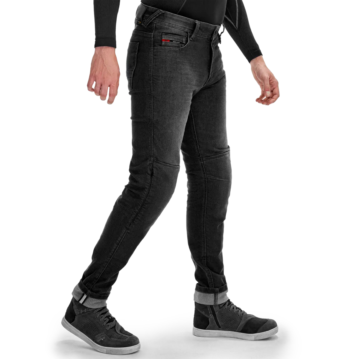 SHIMA RIDGE Men Urban Motorcycle Jeans Black