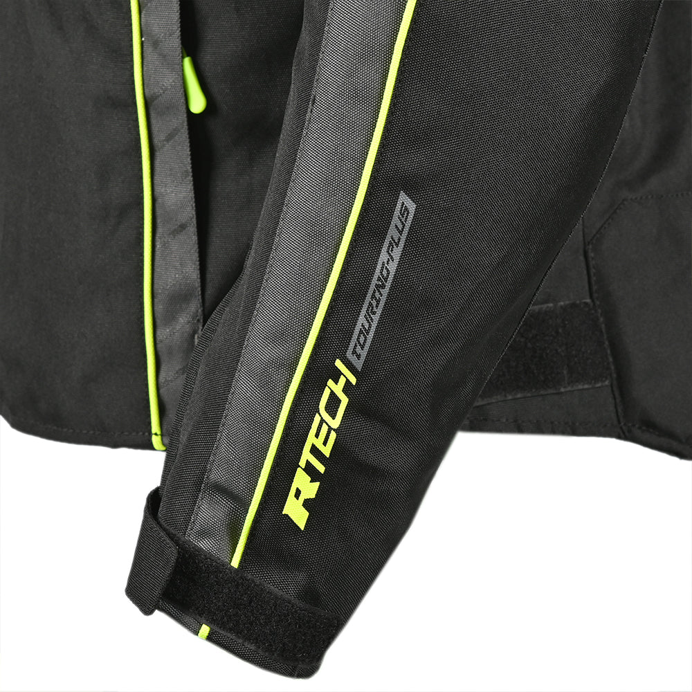 R-TECH Knight Rider Motorcycle Textile Jacket (Short) Black/Anthracite/Yellow
