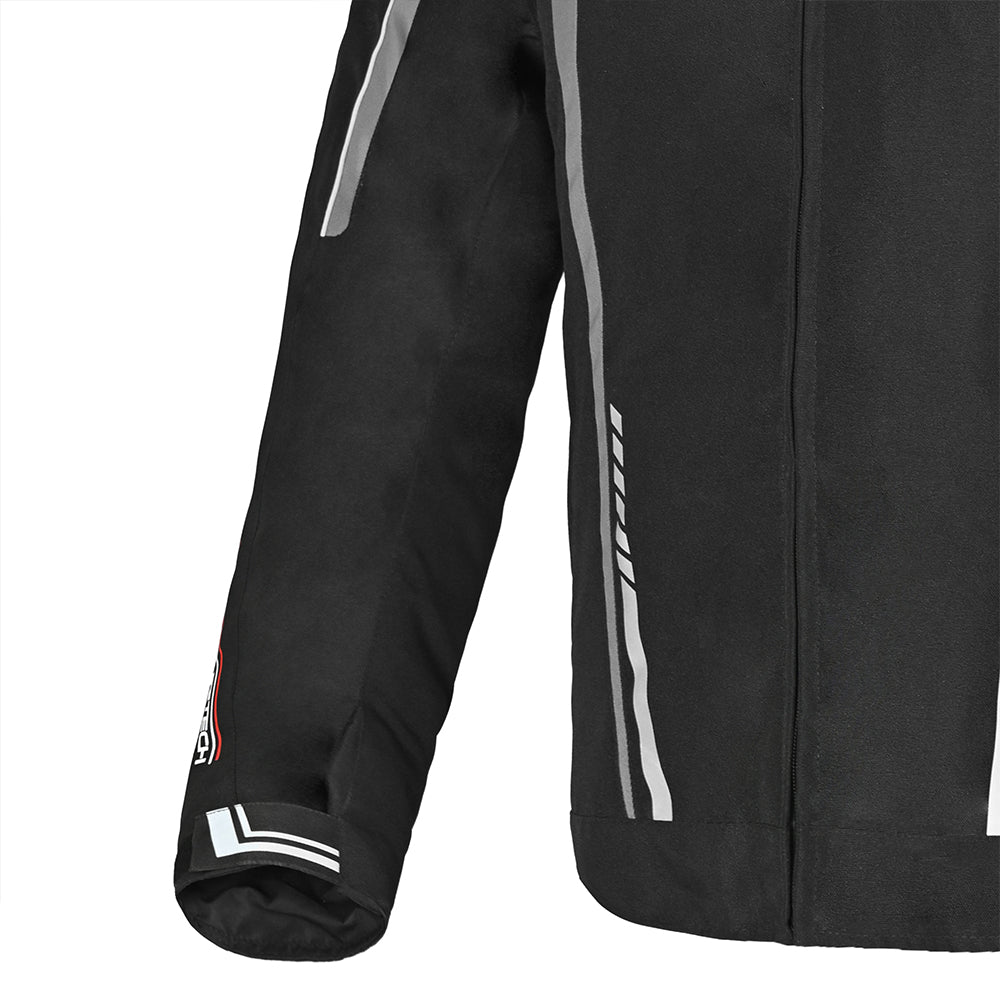 R Tech Marshal Textile Motorcycle Jacket Black Grey - MaximomotoUK