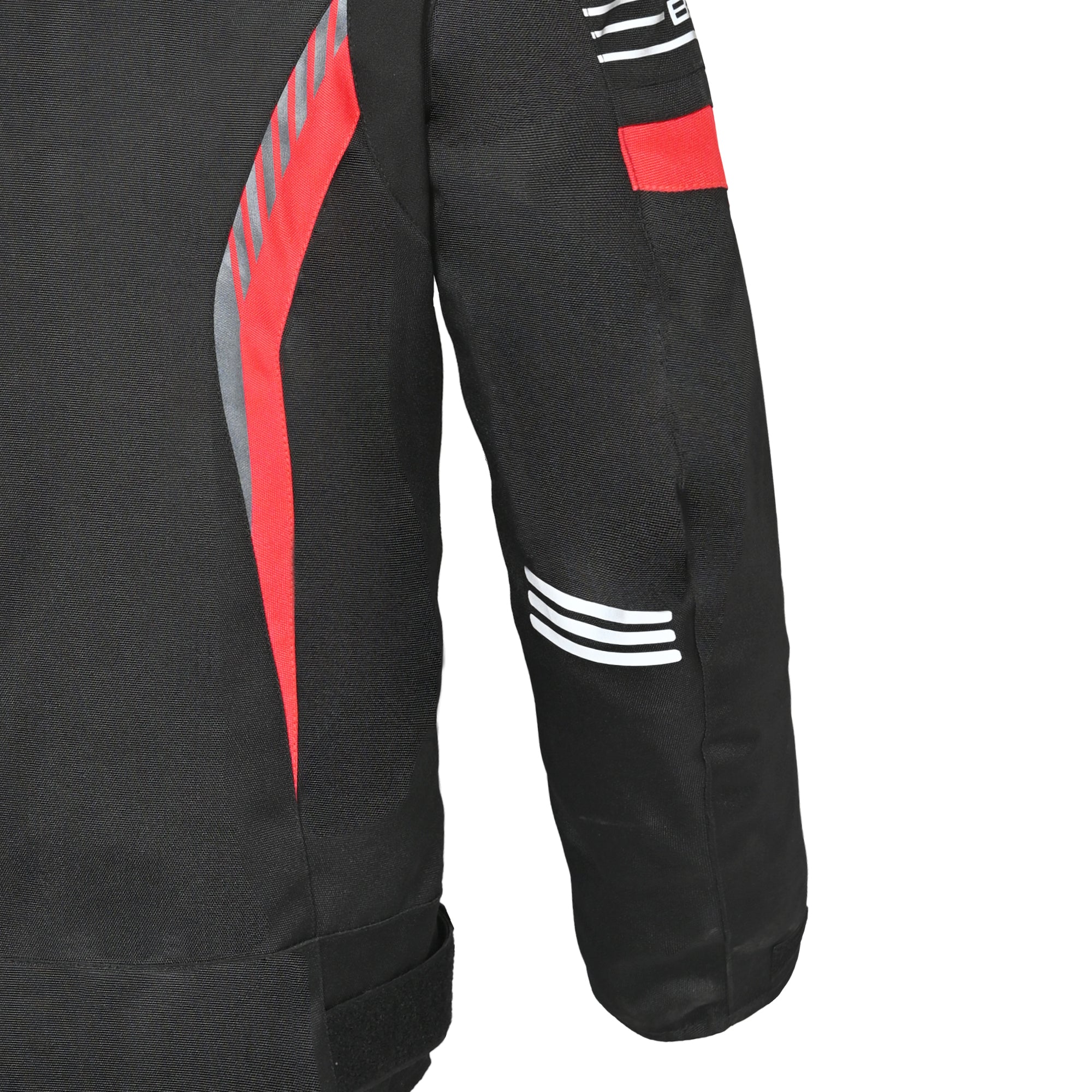 BELA Bradley Textile Motorbike Jacket Black Red