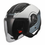 LS2 OF616 AIRFLOW II COVER MOTORCYCLE OPEN FACE HELMET GREY BLUE