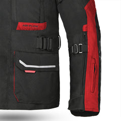Bela Transformer Motorcycle Touring Water-Resistant Jacket Black Red 