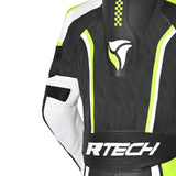 R Tech Hawk 1PC Motorcycle Racing Suit Black White Yellow