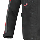 R-Tech Knight Rider Long - Motorcycle Touring Jacket - Black Dark Grey Red 