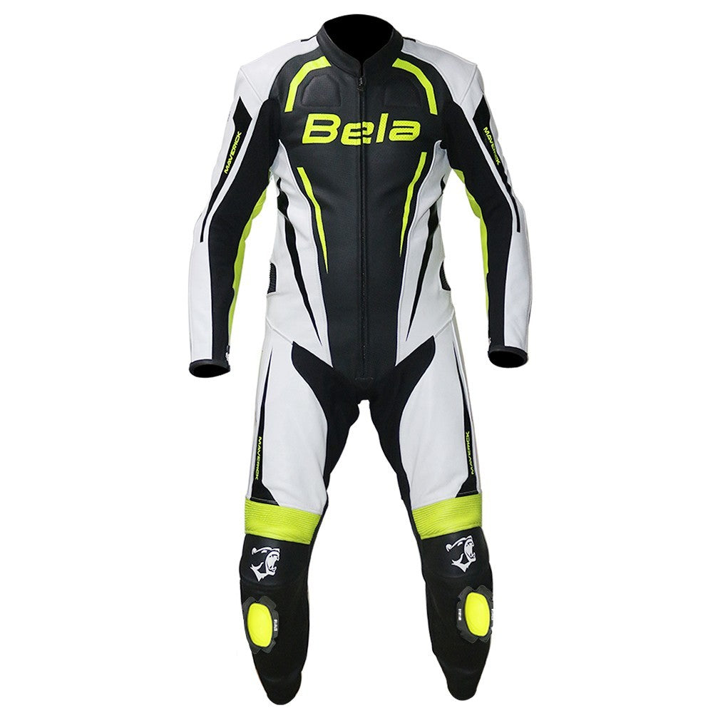  BELA-MONO 1 PC MAVERICK WHITE/BLACK/FLUORESCENT YELLOW - SECURTEX MOTOR SL (t/a MaximoMoto)