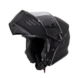 Simpson Darksome Solid Matt Black Flip Up Motorbike Helmet 