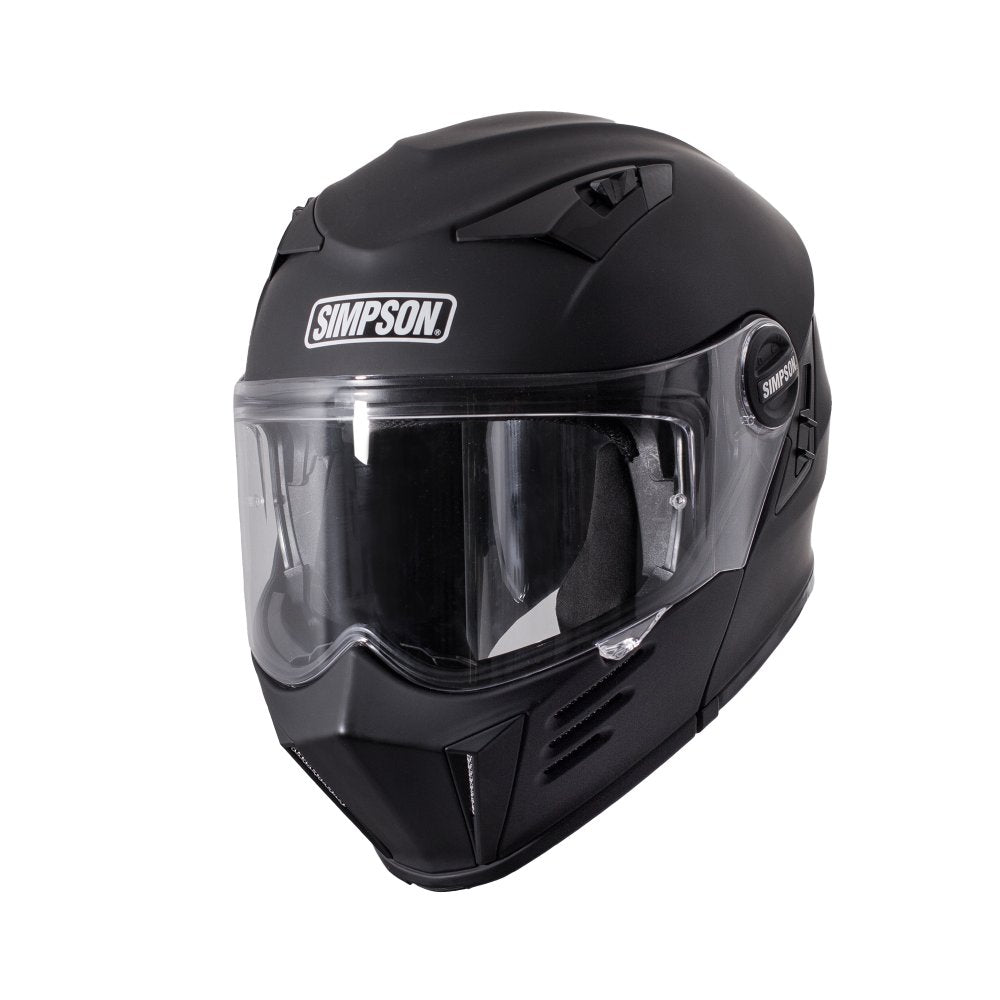 Simpson Darksome Solid Matt Black Helmet,Picture