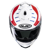 HJC I71 Simo MC21SF White Red Blue Motorcycle Helmet - MaximomotoUK