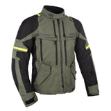 Oxford Rockland Men's Motorcycle Jacket Khaki black Fluo 