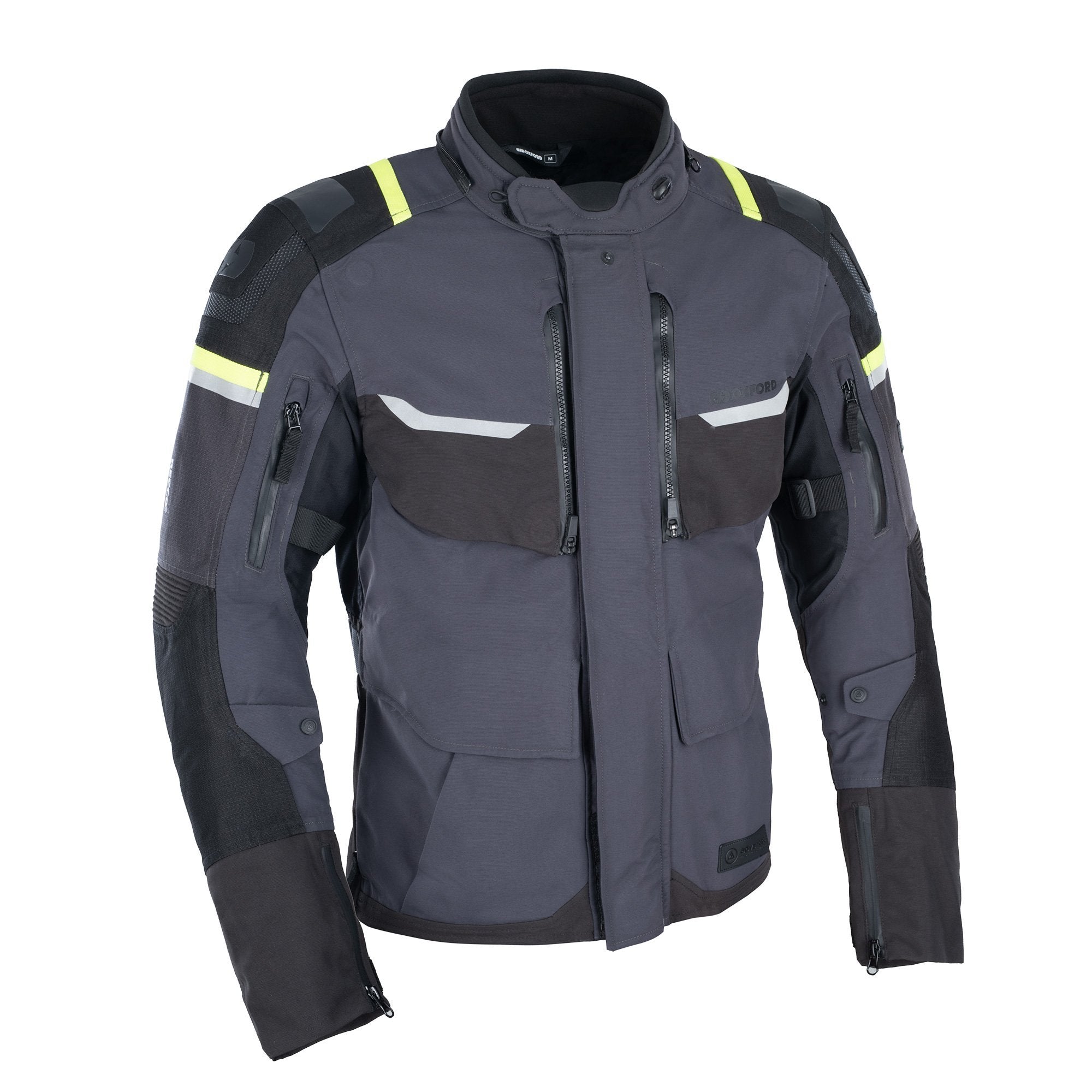 Oxford Stormland D2D Men's Motorcycle Jacket Gry Black Fluo 