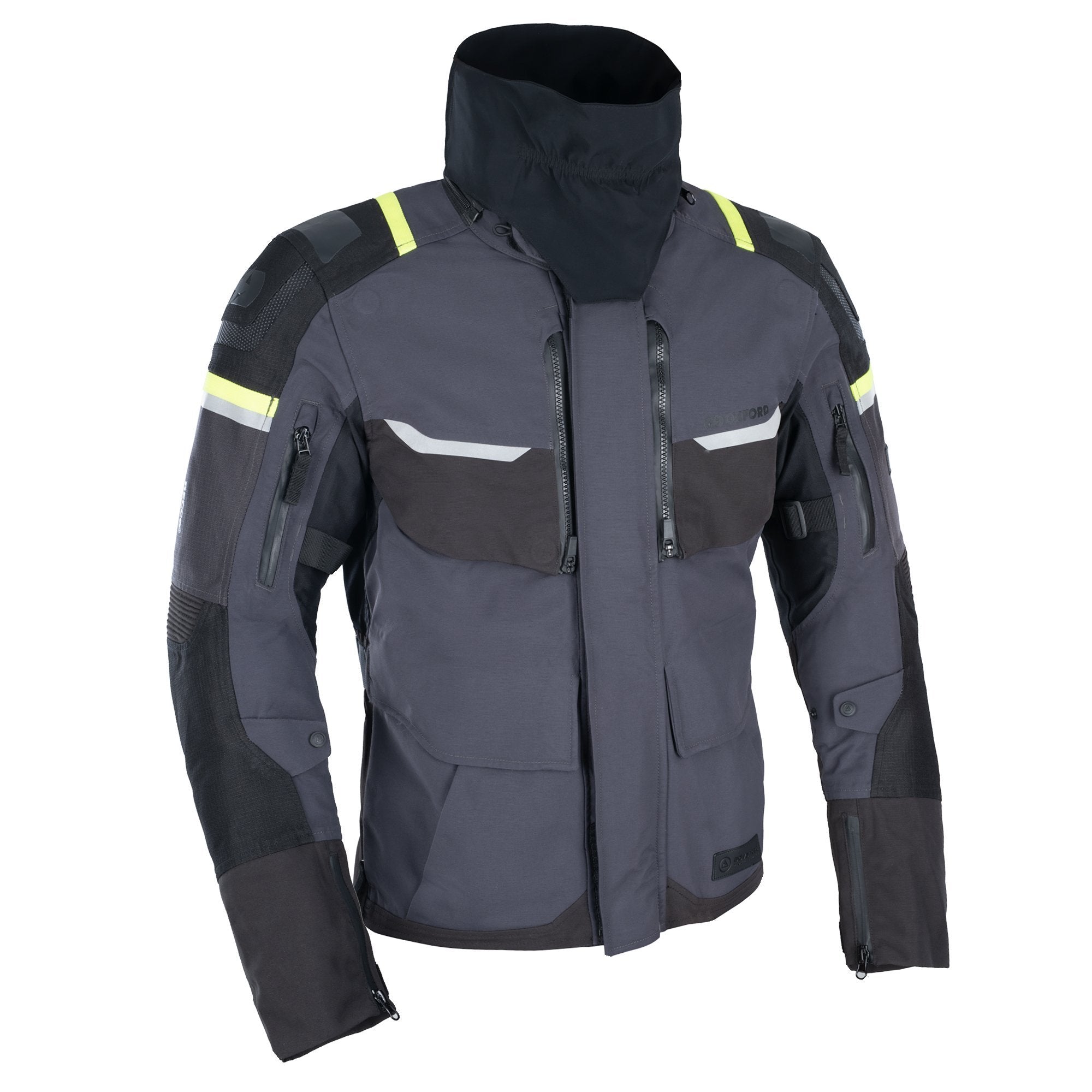 Oxford Stormland D2D Men's Motorcycle Jacket Gry Black Fluo 