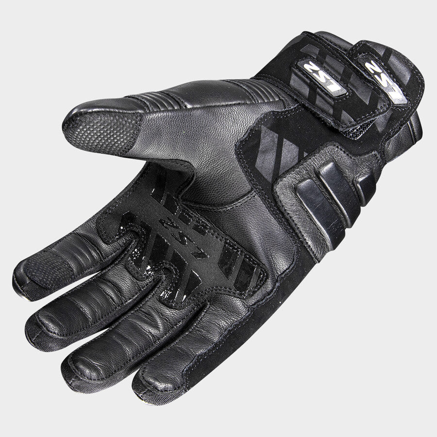 LS2 OCTANE MAN MOTORBIKE WATERPROOF LEATHER GLOVES BLACK