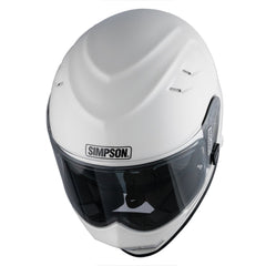 Simpson Venom Solid Gloss White Full Face Motorbike Helmet 