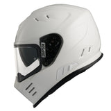 Simpson Venom Solid Gloss White Full Face Motorbike Helmet 