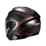 HJC F31 Ludi MC1SF Black Red Open Face Motorbike Helmet 