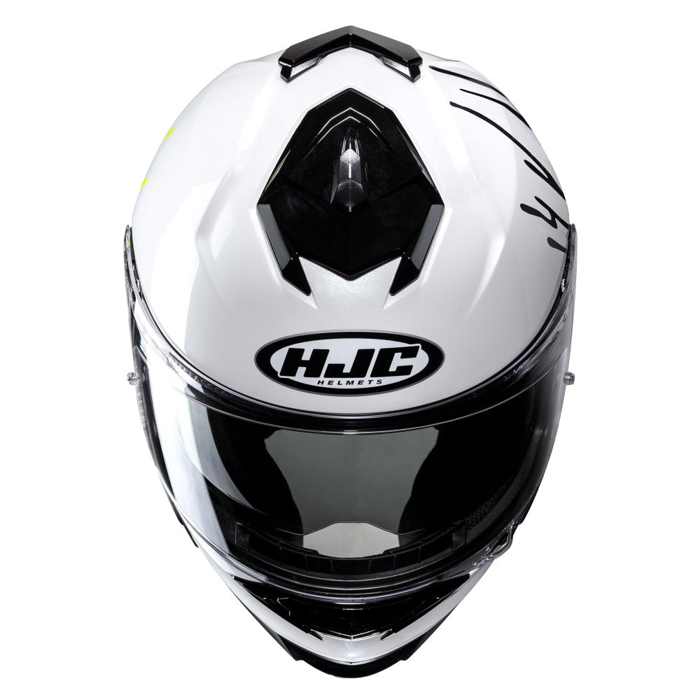 HJC I71 Celos MC3H Yellow Motorbike Rider Full face Helmet top - MaximomotoUK