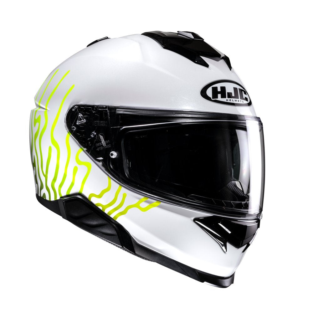 HJC I71 Celos MC3H Yellow Motorbike Rider Full face Helmet left - MaximomotoUK