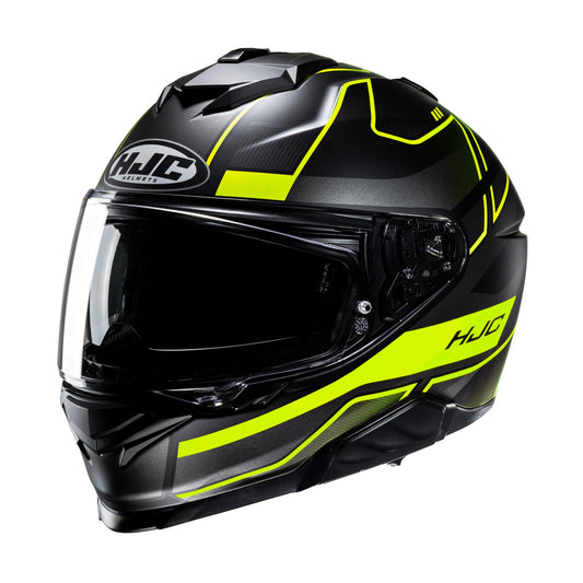 HJC I71 Iorix MC3HSF Yellow Motorbike Rider full Face Helmet