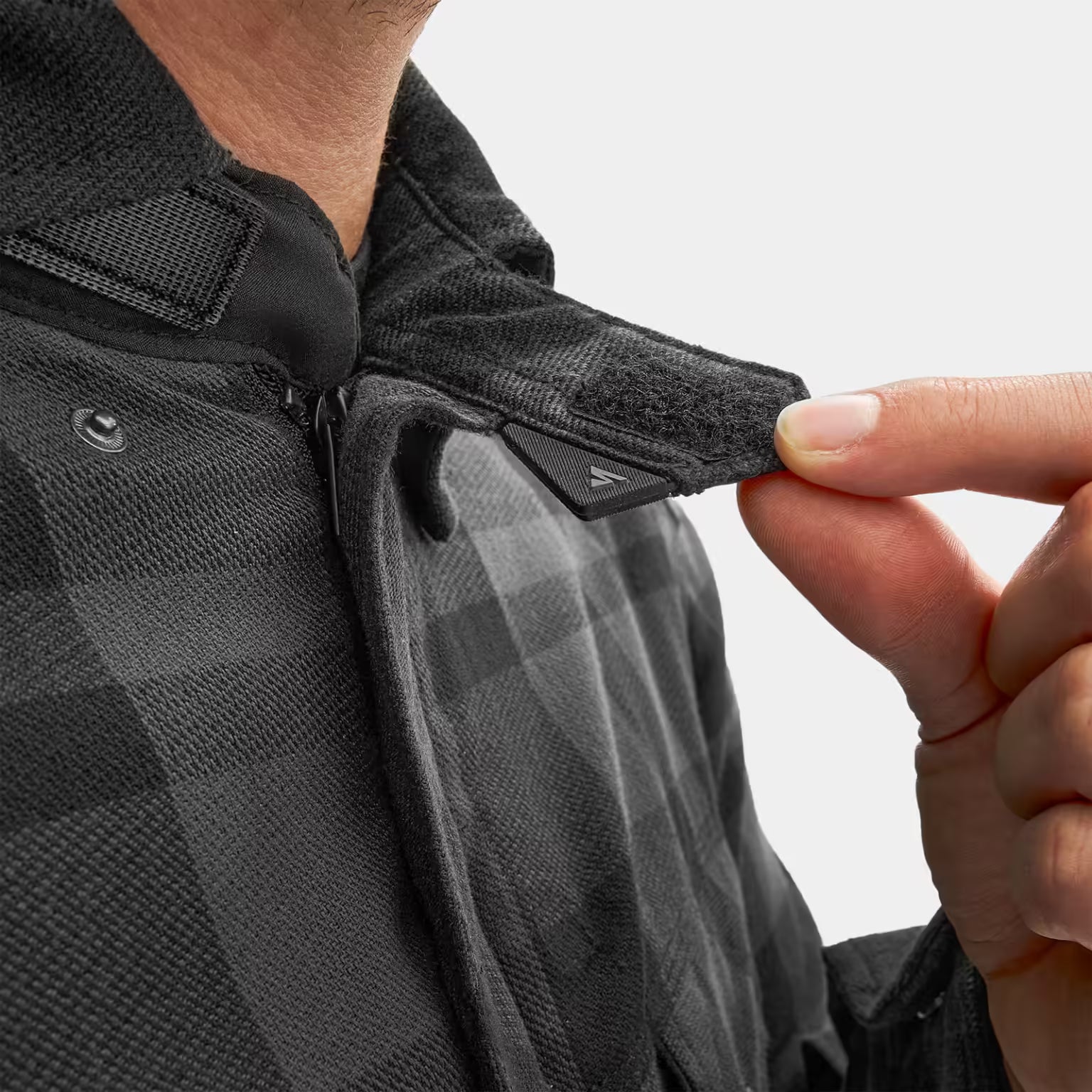 SHIMA RENEGADE 2.0 MEN MOTORCYCLE CHECKED SHIRT BLACK