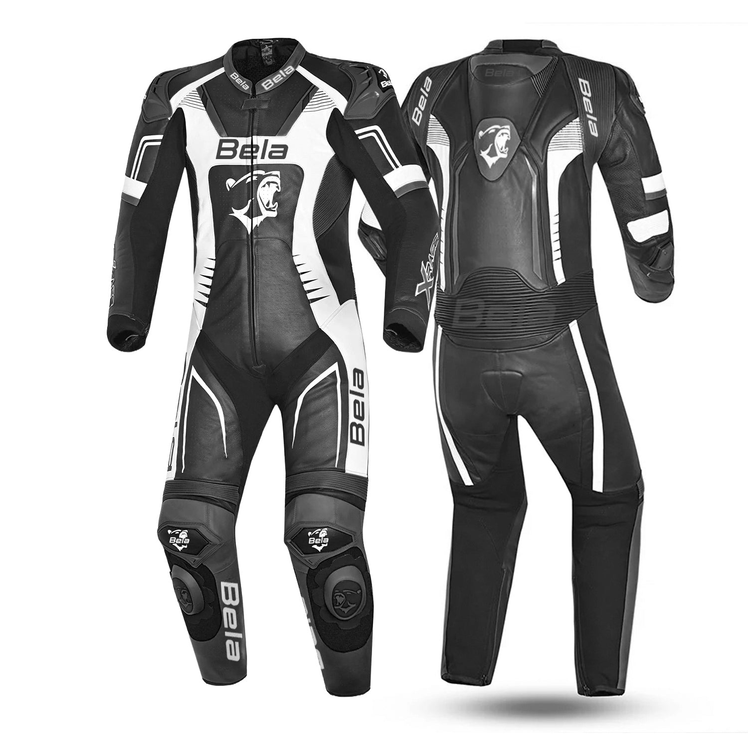BELA X-Race 1PC Motorcycle Racing Leather Suit Black/White/Anthracite