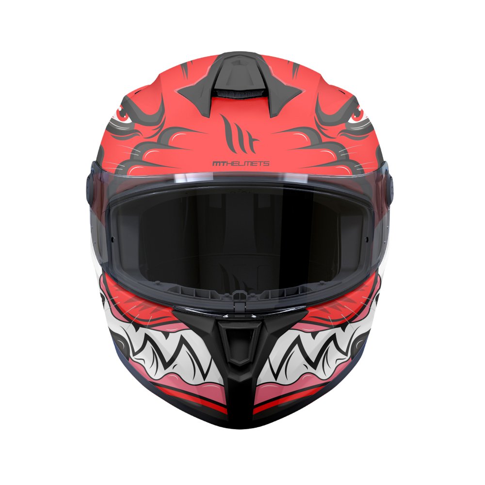MT Targo S Toby C5 Full Face Motorcycle Helmet Matt Red - MaximomotoUK