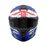 MT Targo S Britain B15 Motorcycle Helmet Gloss Red White Blue - MaximomotoUK